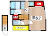 オーパスワン 1Kの間取り