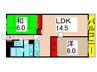 グリーンパーク中川 2LDKの間取り