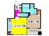 カスタリア人形町Ⅱ 1LDKの間取り