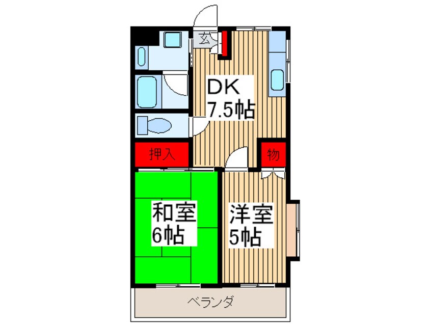 間取図 セジュールド．ミワ弐番館