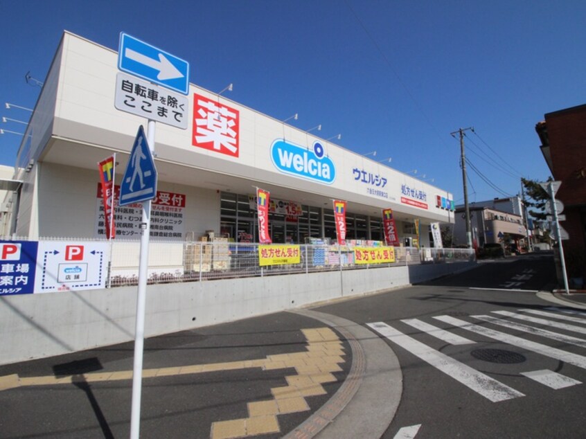 ウエルシア六会日大前駅東口店(ドラッグストア)まで325m オレンジハウス