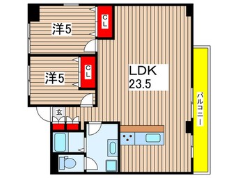 間取図 白樺フラッツ