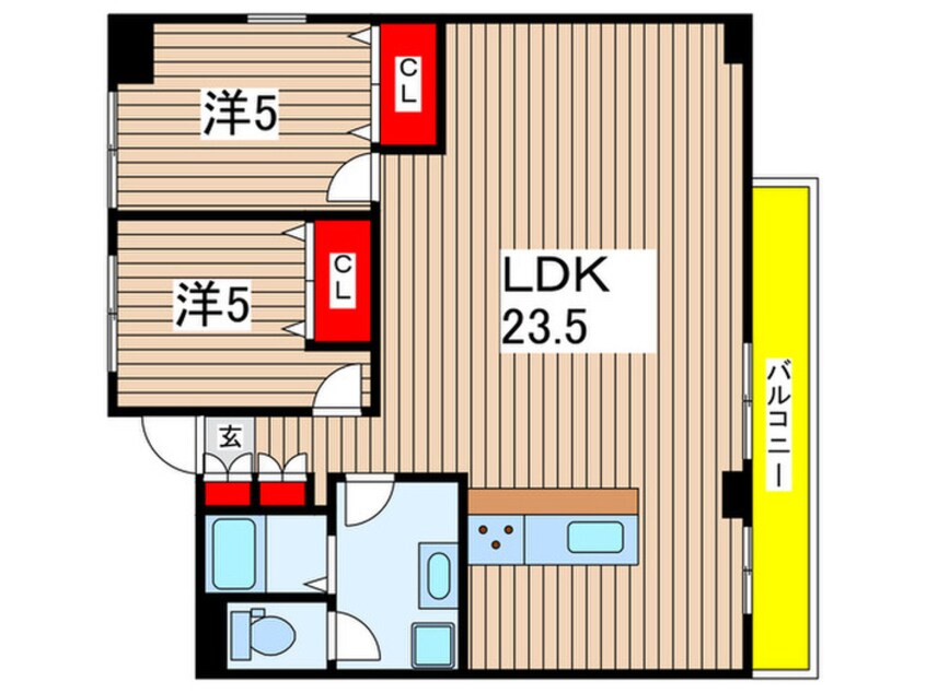 間取図 白樺フラッツ