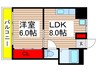 ボナクオリアⅩⅣ船橋海神 1LDKの間取り