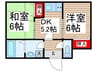 エンゼルハイツ 2DKの間取り