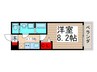 ドゥーエ西船橋 1Kの間取り