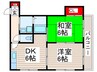 コーポレスＵＥＮＯⅡ 2DKの間取り
