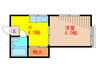 ウィ－ンハイツ 1Kの間取り