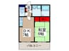 桜フラッツ 1DKの間取り