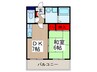 桜フラッツ 1DKの間取り