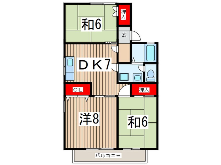 間取図 ディアコートE