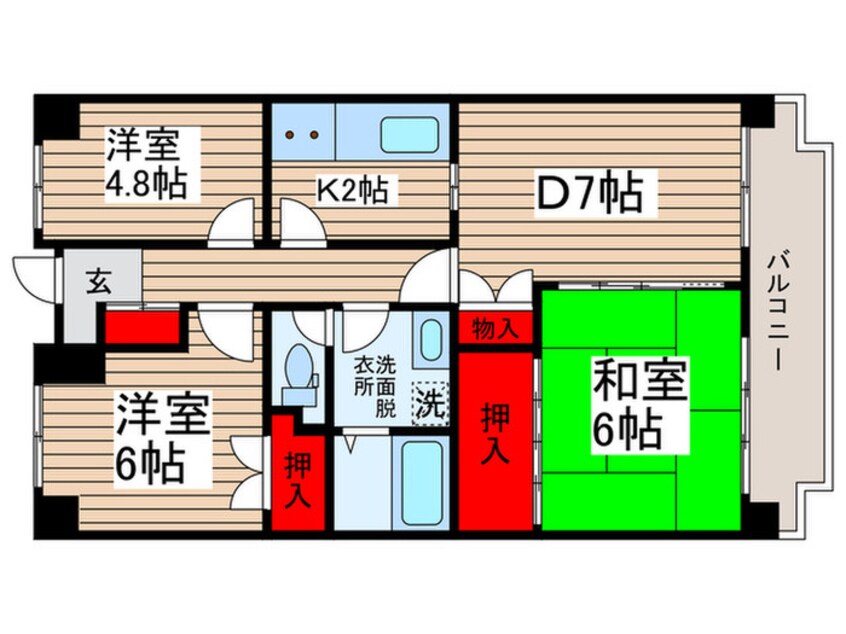 間取図 コートヒル取手