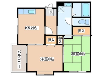 間取図 グリ－ンビレッジＢ棟
