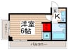 シティ市川 1Kの間取り