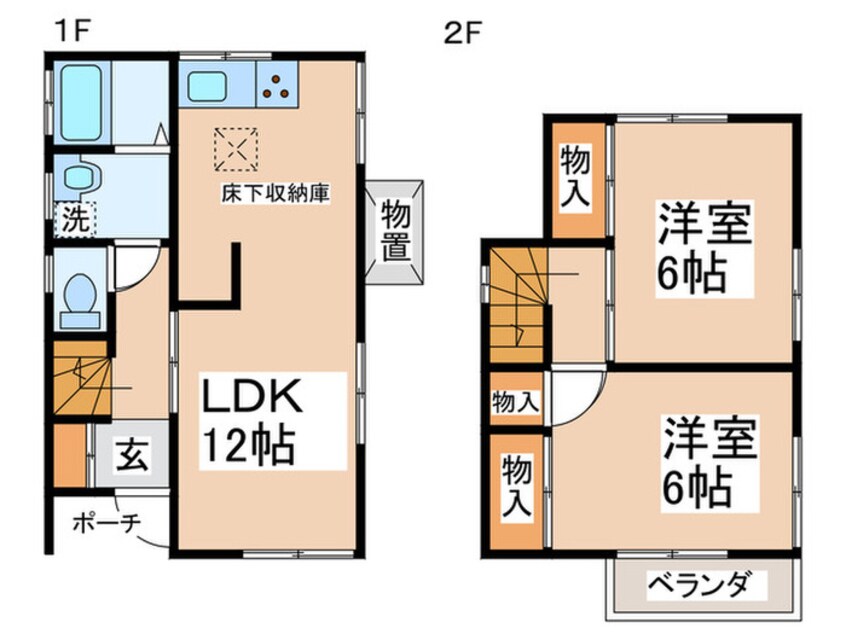 間取図 東村山市富士見町南東角戸建