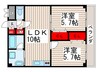アルトジャルダン 2LDKの間取り