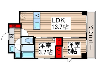 間取図 グランカーサ南千住