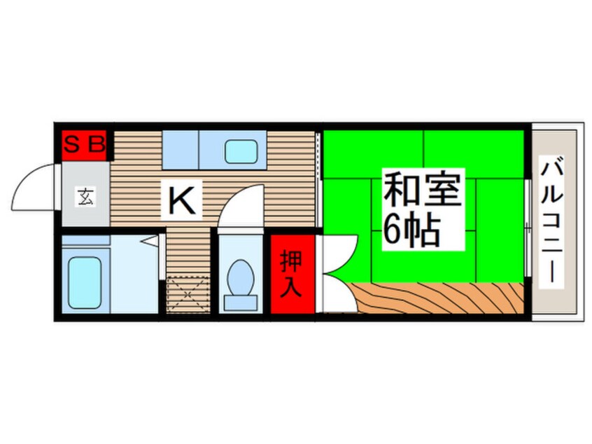 間取図 サンライズコ－ポ