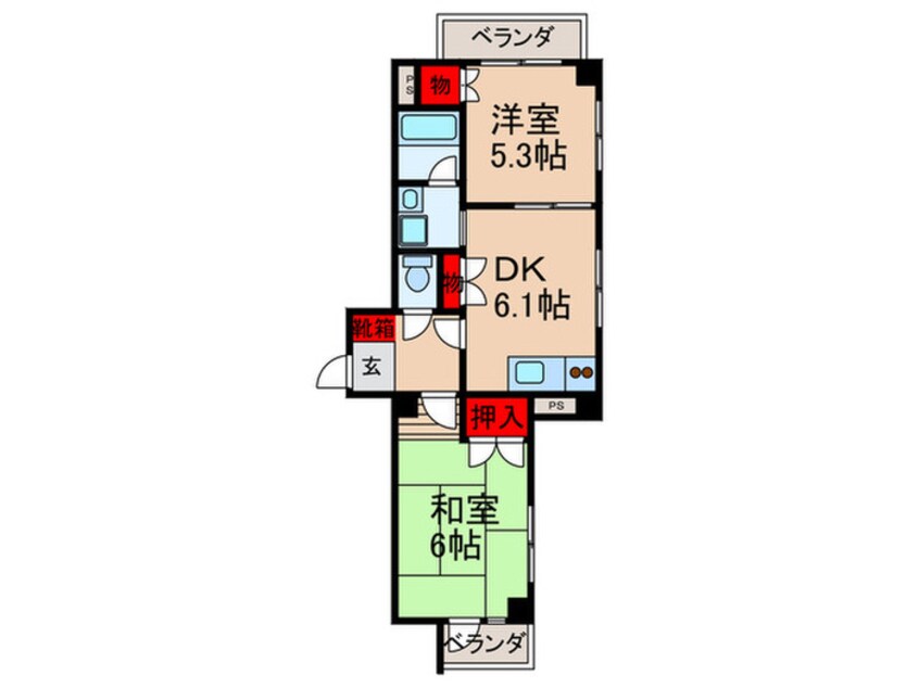 間取図 第五ママダビル南砂ハイツ