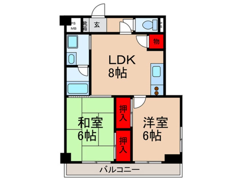 間取図 第五ママダビル南砂ハイツ