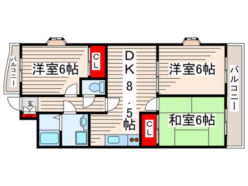 間取図 サザンハピネス