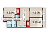 サザンハピネス 3DKの間取り