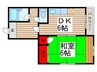 メゾン胡録台 1DKの間取り