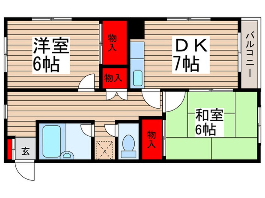 間取図 メゾン胡録台