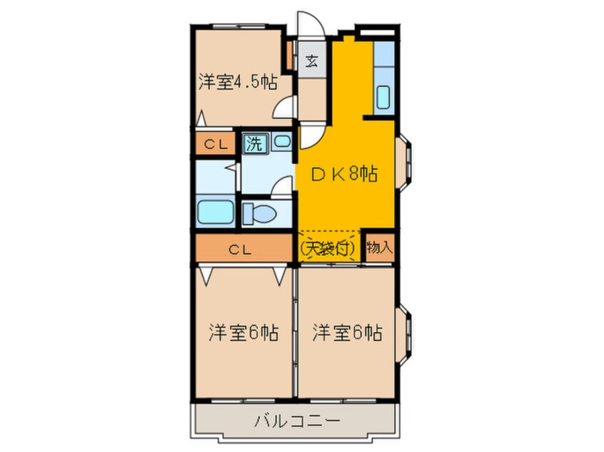 間取図 エバーグリーン梶ヶ谷