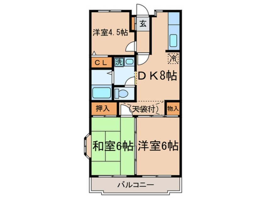 間取図 エバーグリーン梶ヶ谷