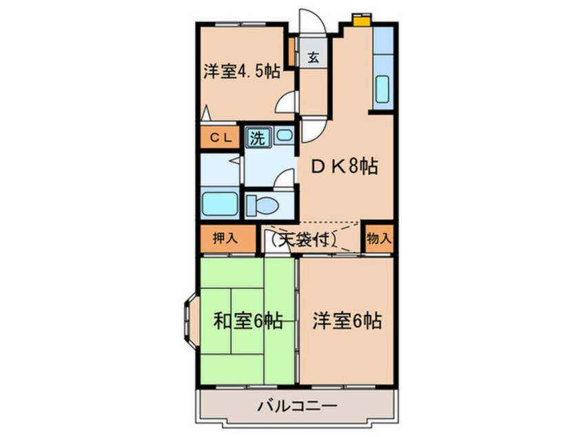 間取図 エバーグリーン梶ヶ谷