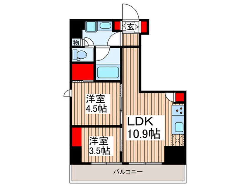 間取図 ﾗｲｵﾝｽﾞﾌｫｰｼｱ入谷ｲｰｽﾄ