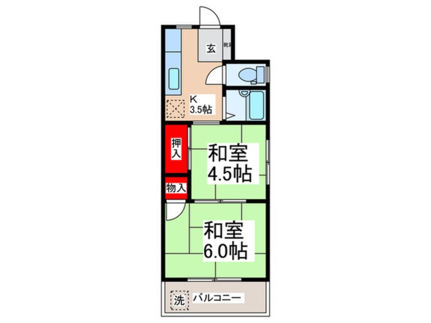 間取図 ｸﾞﾘﾑﾊｲﾂ