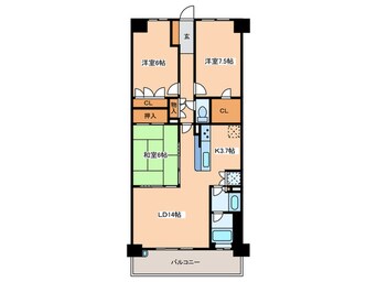 間取図 グランシティ湘南海岸Ⅱ（517）