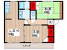 フラワ－ハイツ 2LDKの間取り