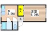 サンワード八王子 1Kの間取り