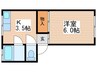 サンワード八王子 1Kの間取り