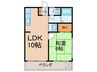 サンコーポハマムラ 1LDKの間取り