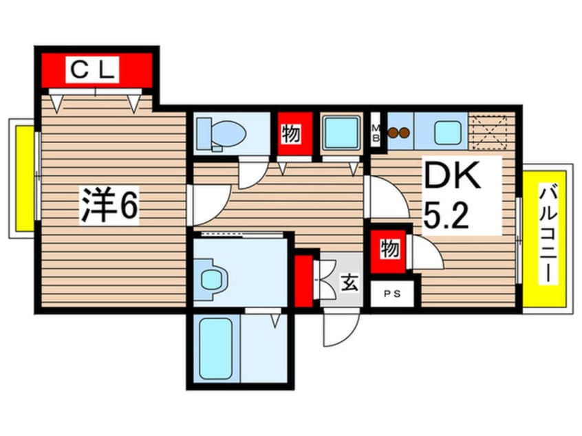 間取図 アンビシャス千葉城前