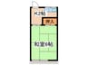 若葉荘 1Kの間取り