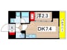 アーバネックス森下WEST 1DKの間取り