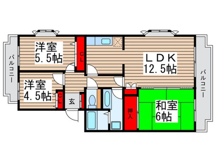 間取図 アルカディア・５