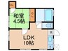 鶴田ビル 1LDKの間取り