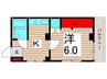 ロイヤルハイツ石井 1Kの間取り