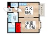 メゾン・アリュ－ル 1DKの間取り