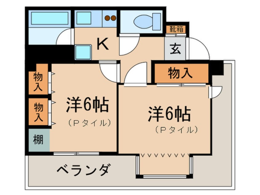 間取図 パ－クハイツ護国寺(3F･4F)