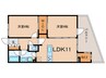 グランカーサ川崎生田 2LDK+Sの間取り