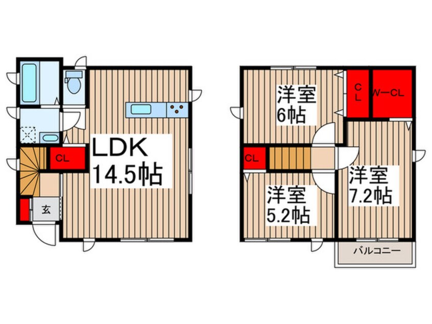 間取図 beleza笹目南町（５号室）