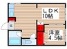 ローレルハイツ 1LDKの間取り