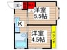 メゾン市川 2Kの間取り